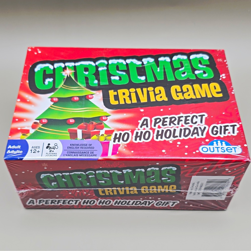 Outset Christmas Trivia Game 220 Cards & Rules Ages 12+ 2+ Players
